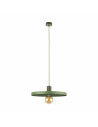 Lampa wisząca z płaskim kloszem Sila Peapod Green 40cm zielona TK Lighting