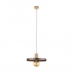 Lampa wisząca z płaskim kloszem Sila Sabia Brown 30cm brązowa TK Lighting