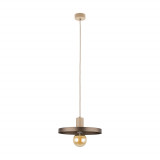 Lampa wisząca z płaskim kloszem Sila Sabia Brown 30cm brązowa TK Lighting