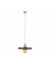 Lampa wisząca z płaskim kloszem Sila Sabia Brown 30cm brązowa TK Lighting