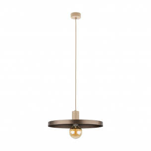 Lampa wisząca z płaskim kloszem Sila Sabia Brown 40cm brązowa TK Lighting