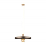 Lampa wisząca z płaskim kloszem Sila Sabia Brown 40cm brązowa TK Lighting