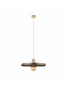 Lampa wisząca z płaskim kloszem Sila Sabia Brown 40cm brązowa TK Lighting