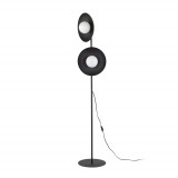 Lampa podłogowa 2 szklane kule Slate 160cm biały / czarny TK Lighting