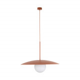 Lampa wisząca metalowa ze szklaną kulą Slate 65cm biały / ceglany TK Lighting Lampa wisząca metalowa ze szklaną kulą Slate 65cm biały / ceglany TK Lighting