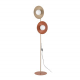 Lampa podłogowa 2 szklane kule Slate 160cm biały / ceglany / beż TK Lighting