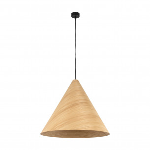 Lampa wisząca drewniana stożek Solis 61cm dąb jasny TK Lighting