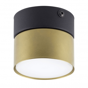 Lampa spot tuba Space 8cm złoto-czarna TK Lighting