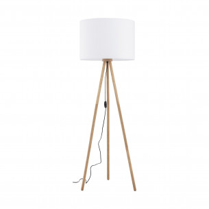 Lampa podłogowa trójnóg z abażurem Tokyo postarzana sosna / biały TK Lighting