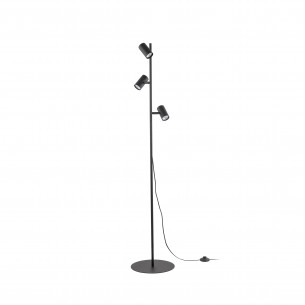 Lampa podłogowa z 3 reflektorkami Top 150cm czarna TK Lighting