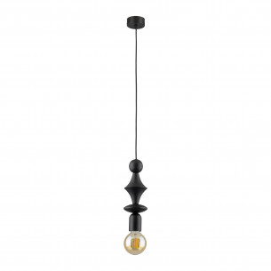 Lampa wisząca żarówka z dekoracyjną oprawką Tower Black 10cm czarna TK Lighting