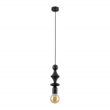 Lampa wisząca żarówka z dekoracyjną oprawką Tower Black 10cm czarna TK Lighting