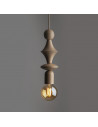 Lampa wisząca żarówka z dekoracyjną oprawką Tower Sabia 10cm beżowa TK Lighting