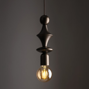 Lampa wisząca żarówka z dekoracyjną oprawką Tower Brown 10cm brązowa TK Lighting