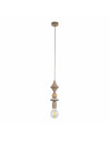 Lampa wisząca żarówka z dekoracyjną oprawką Tower Sabia Wood 10cm beżowa TK Lighting