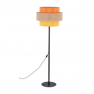 Lampa podłogowa z kolorowym abażurem Trio Juta 50cm H159cm TK Lighting
