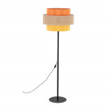 Lampa podłogowa z kolorowym abażurem Trio Juta 50cm H159cm TK Lighting