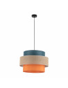 Lampa wisząca z kolorowym abażurem Trio Juta 50cm TK Lighting