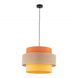 Lampa wisząca z kolorowym abażurem Trio Juta II 50cm TK Lighting