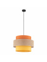 Lampa wisząca z kolorowym abażurem Trio Juta II 50cm TK Lighting