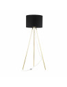 Lampa na złotym trójnogu z czarnym abażurem Umberto 160cm TK Lighting