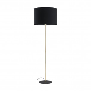 Lampa podłogowa z abażurem Umberto 160cm czarny / złoty TK Lighting