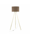 Lampa na złotym trójnogu z brązowym abażurem Umberto 160cm TK Lighting