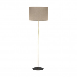 Lampa podłogowa z abażurem Umberto 160cm len / złoty TK Lighting
