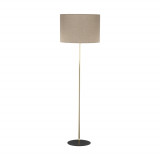 Lampa podłogowa z abażurem Umberto 160cm len / złoty TK Lighting