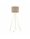 Lampa na złotym trójnogu z lnianym abażurem Umberto 160cm TK Lighting