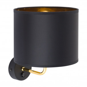 Kinkiet z włącznikiem glamour Vega czarno-złoty TK Lighting
