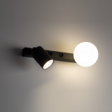 Kinkiet szklana kula z lampką do czytania Vox biało-czarny TK Lighting Kinkiet szklana kula z lampką do czytania Vox biało-czarny TK Lighting