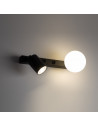 Kinkiet szklana kula z lampką do czytania Vox biało-czarny TK Lighting