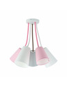 Lampa sufitowa dziecięca Wire Kids V 70cm różowy / biały / szary TK Lighting