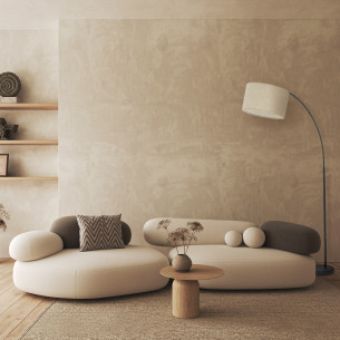 Lampa łukowa z abażurem Zenith Linen 200cm len / czarny TK Lighting