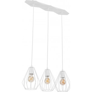 Brylant III white wire pendant lamp TK Lighting