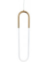 Stylowa Lampa wisząca designerska U-shape 13 LED biało-mosiężna Step Into Design do salonu i kuchni