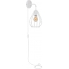 Brylant II 17 white wire wall lamp with switch TK Lighting