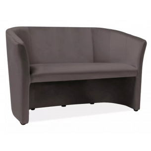 Sofa 2-osobowa welurowa TM-2 Velvet 126cm szara Signal