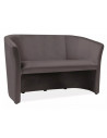 Sofa 2-osobowa welurowa TM-2 Velvet 126cm szara Signal