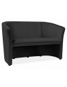 Sofa 2-osobowa welurowa TM-2 Velvet 126cm czarna Signal