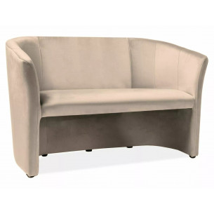 Sofa 2-osobowa welurowa TM-2 Velvet 126cm beżowa Signal