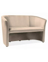Sofa 2-osobowa welurowa TM-2 Velvet 126cm beżowa Signal