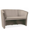 Sofa 2-osobowa welurowa TM-2 Velvet 126cm ciemny beż Signal