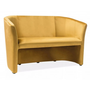 Sofa 2-osobowa welurowa TM-2 Velvet 126cm curry Signal