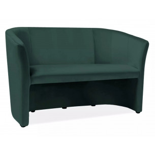 Sofa 2-osobowa welurowa TM-2 Velvet 126cm zielona Signal