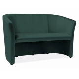 Sofa 2-osobowa welurowa TM-2 Velvet 126cm zielona Signal