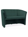 Sofa 2-osobowa welurowa TM-2 Velvet 126cm zielona Signal