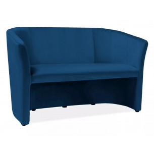 Sofa 2-osobowa welurowa TM-2 Velvet 126cm granatowa Signal