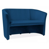 Sofa 2-osobowa welurowa TM-2 Velvet 126cm granatowa Signal